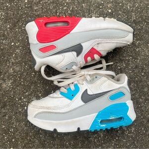 Nike Air Max 90 Leather White Chlorine Blue PreSchool